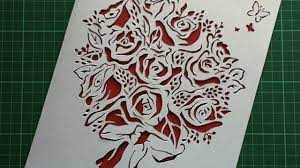 You should try to cut down the center of the line. Card Cut Out Design Create Your Own Greetings Card Youtube