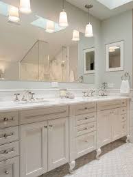 White Double Vanity With Marble