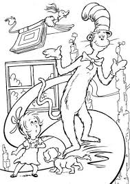 In the story, despite the repeated objections of the children's fish, the cat. Free Easy To Print Cat In The Hat Coloring Pages Tulamama
