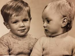 Historical picture of Eliza Erler and her brother in WW1 Germany