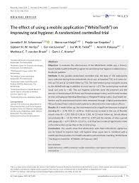 Fisa de post medic stomatolog. Pdf The Effect Of Using A Mobile Application Whiteteeth On Improving Oral Hygiene A Randomized Controlled Trial