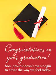 Enjoy these graduation card messages. Proud Parents Happy Graduation Card For Son Birthday Greeting Cards By Davia