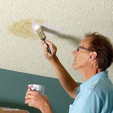 How To Paint A Ceiling Painting Ceilings Tips Painted Ceiling Ceiling Texture