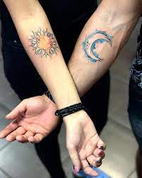50 Meaningful And Beautiful Sun And Moon Tattoos Kickass Things Friend Tattoos Matching Couple Tattoos Moon Sun Tattoo