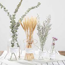 Dried flowers in a vase free photo. Glass Vase White Home Decor Creative Kashpo Dlya Cvetov Flower Vase Decor Transparent Dried Flowers Wedding Decor Small Brown Vase Vases Aliexpress