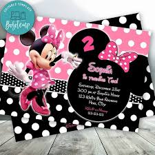 Check spelling or type a new query. Editable Rosa Y Negro Invitaciones De Minnie Mouse Descarga Instantanea Bobotemp