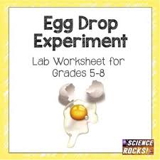 Egg Drop Experiment Lab Worksheet Egg Drop Middle School Science Resources Science Projects For Kids