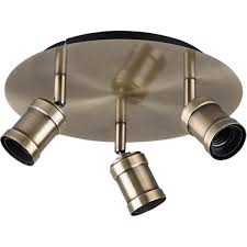 Die mitarbeiter der berliner messinglampen gmbh haben die verarbeitungstechnik verinnerlicht und. Led Deckenstrahler Trion Korli E27 Sockel 3 Flammig Rund Matt Bronze Aluminium Bes Led