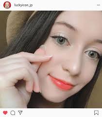 色素薄い系カラコン・ナチュラルハーフ・HELLO ALICE Orange チョコ｜ラッキーアイコン