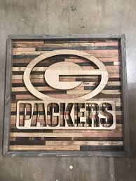 Rustic Sports Decor Green Bay Packers Wall Art Sports Decorations Green Bay Packers Wooden Wall Art