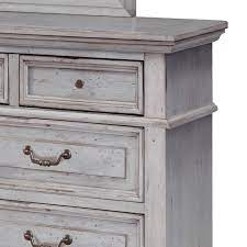 All drawers have brushed nicked metal hardware and center metal glides. Stonebrook 7 Drawer Antique Grey Dresser With Mirror Wholesale Furniture Mattress