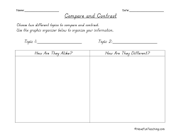 Compare And Contrast Graphic Organizer Have Fun Teaching