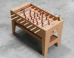 3 Foosball Cardboard Kickpack Kartoni Baby Foot Carton Recycle Maison En Carton Carton Ondule Baby Foot