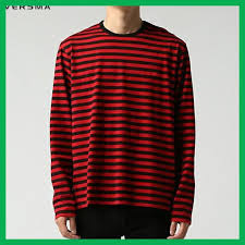 Black And Red Striped T Shirt Mens Versma Bts Kpop Korean Harajuku Gd Black White Striped T Shirt Men Women Unisex Loose Oversize Extra Long Sleev Vintage Ropa Hombre Ropa Rayada Camisa De Rayas