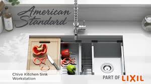 Corrosion resistant 304, 16 gauge stainless steel. Introducing The Chive Kitchen Sink Workstation By American Standard Youtube