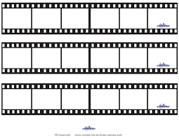 Black And White Party Invitations Free Printable Blank Printable Film Strip Invitations Coolest Free Printables Hollywood Invitations Invitations Hollywood Party Theme