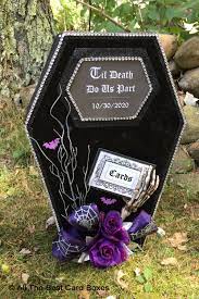 Coffin Card Boxgothic Weddinghalloween Guest Bookgothic Etsy In 2021 Card Box Wedding Halloween Wedding Invitations Custom Wedding Card Box