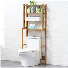 This over the toilet storage solution has the look and feel of a metal baker's rack. Amazon Com Over The Toilet Storage Bamboo Over The Toilet Storage Bathroom Furniture Home Kitchen