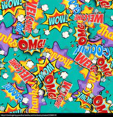 Maybe you would like to learn more about one of these? Comic Buch Worter Pop Art Hintergrund Nahtloses Lizenzfreies Bild 22988101 Bildagentur Panthermedia