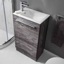 If you have any questions about narrow bathroom vanity units or simply want some advice on renovating. Black Wood 400mm Slimline Bathroom Cloakroom Vanity Unit Basin With Single Door Mirror Cabinet And Waterfall Tap Diy Tools Kitchen Bath Fixtures