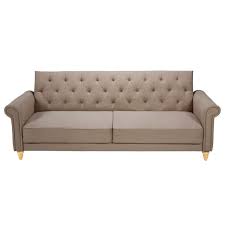 Ausziehbares 3 Sitzer Sofa Mit Anthrazitgrauem Stoffbezug Maisons Du Monde Lit Capitonne Canape Lit Canape Capitonne