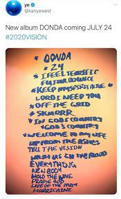 Getty it's friday morning (aug. Kanye West Shares Donda Release Date Tracklist Genius