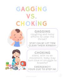 Choking vs. gagging—do you know the difference? Understanding this can help  you stay calm and respond appropriately when your baby is learning to eat!  🚨 Choking happens when the airway is blocked,