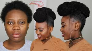 Easy to maintain, the growth and elasticity your natural hair will have after putting them into multiple mini buns will have you blown! Easy Half Hawk On Short Natural 4c Hair Holiday Protective Hairstyle Betterlength 4c Natural Hairstyles Short Natural Hair Ponytail Protective Hairstyles