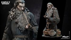 Gandalf Bust LOTR by Wicked Fanart Sculpture 3D Printed Resin Model Kit Bad  Wolf 3D Studio