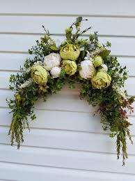 Wreath For Front Door Green Arch Wreath Rustic Wreath Etsy Porch Wall Decor Wreaths For Front Door Floral Wall Decor