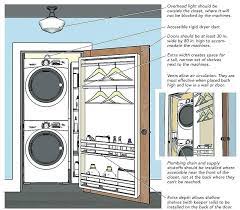 The space for a stackable washer and dryer unit needs to accommodate the standard width of either 24 or 27 inches and a height of 70 to 75 inches. Washer Dryer Closet Size Laundry Closets Stackable Washer Dryer Stacked Washer Dryer Closet Laundry Closet Small Laundry Room Organization Laundry Room Storage
