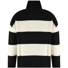 Black stripes, black and white monochrome graphy, stripe, angle, text png. Ami Paris Black White Striped Turtleneck Wool Jumper Men From Brother2brother Uk