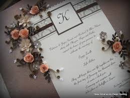 A Quilled Wedding Invitation Keepsake With A Custom Painted Background Matte In Shad Wedding Invitation Keepsake Framed Wedding Invitations Wedding Invitations