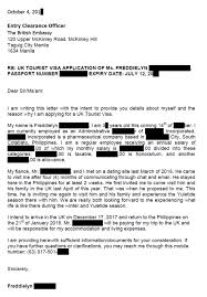 How to write a pharmaceutical cover letter. Applicant S Cover Letter Sample For Uk Visit Visa Tourist Visa Application Freddy S Musings