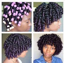 Let it dry naturally for about 5 minutes and then apply the hot oil treatment to it. Chronicurls Great Way To Set Your Hair Without Heat Hairstyle With Perm Rods Hairstyles For Curly Hair Styles Permed Hairstyles Short Natural Hair Styles