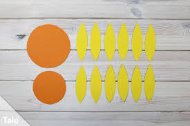 Sonnenblume Basteln Aus Papier Vorlage Zum Ausdrucken Talu De