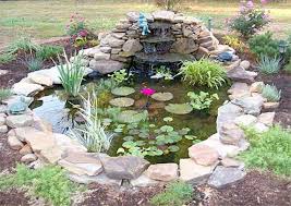 Small Garden Pond With Cascading Fountain Small Water Gardens Pond Landscaping Ponds Backyard