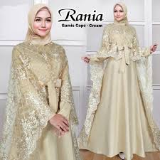 Baju kebaya brokat modern model cape peach coral fashionsista co. Baju Gamis Brokat Terbaru 2019 Dan Harganya