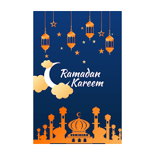 Ramadan Kareem Flyer With Orange Mosque And Lanterns Download Free Vectors Clipart Graphics Vector Art