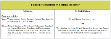 Posted on november 5, 2013 by thewriter in citation format. How Do I Cite A Federal Regulation In The Apa Style Answers