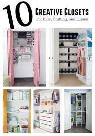 This chalkboard and calendar is perfect for craft room walls so you can make a plan while working and draw out ideas, too. Ten Creative Closets For Kids Crafting And Linens 11 Magnolia Lane