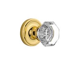 The unlacquered brass handles can be polished or left to age gracefully over time developing it's own unique patina. Nostalgic Warehouse 708492 Classic Rosette Passage Waldorf Door Knob In Unlacquered Brass Hardware Tools Home Improvement Urbytus Com