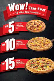 The pizza hut delivery menu offers a wide range of options from sides to desserts and drinks. Pizza Hut Wow Take Away Promotion From Only Rm5