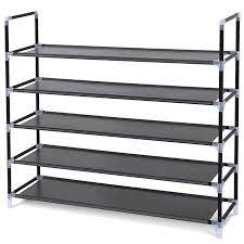 5.0 out of 5 stars. Ktaxon 5 Tier Shoe Storage Rack Tower Cabinet Organizer 25 Pairs Walmart Com Shoe Storage Rack Space Saving Shoe Rack 5 Tier Shoe Rack