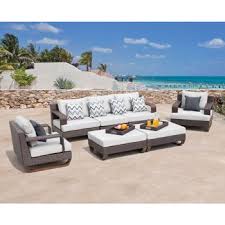 Pallazzo 7 Piece Modular Sectional Set Deep Seating Outdoor Furniture Modular Sectional