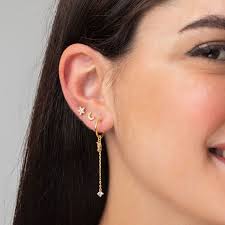 Pendientes minis de estrellas dorados