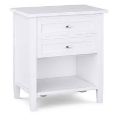 Two drawer solid wood nightstand. 24 Norfolk Solid Wood Nightstand White Wyndenhall Target