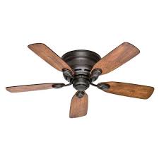 Flush mount ceiling fans, often referred to as low profile or. Hunter Low Profile Iv 42 In Indoor New Bronze Ceiling Fan 51061 The Home Depot