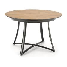 Save 15% in cart on select furniture with code july. Stylish Moretti 118 Gold Oak Black Extending Round Dining Table Halmar