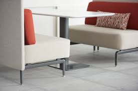Banquette dining nooks are an extremely efficient use of space: Teknion Introduces New Banqs Banquette Seating For Mixed Use Spaces